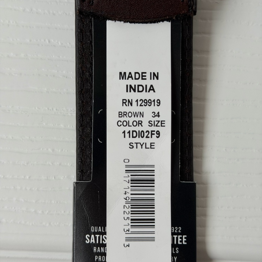 Dickies Brown Genuine Leather Belt Men’s Size 34 |Dickies Men’s Leather Belt NWT - Picture 3 of 5